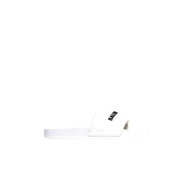 Dép Balenciaga nam siêu cấp màu trắng chữ đen DBL03