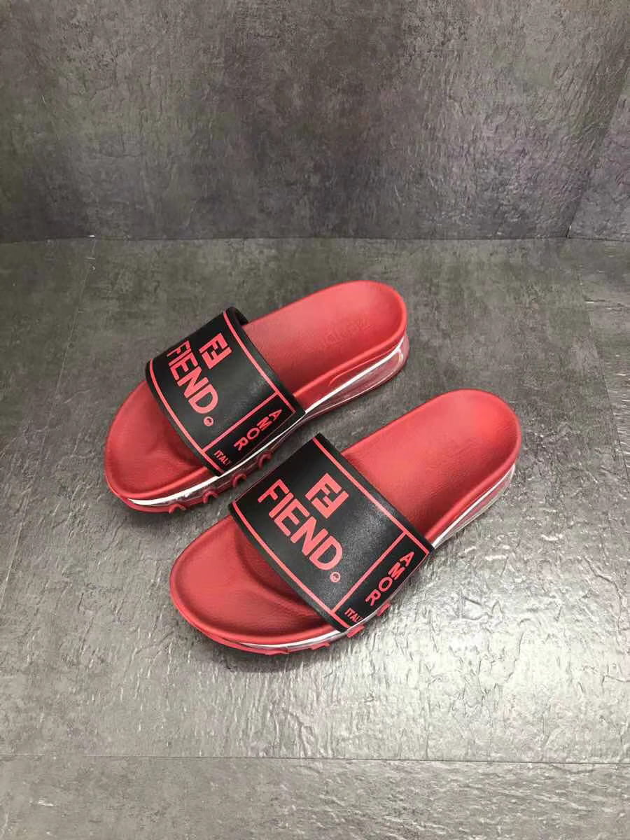 Dép Fendi nam siêu cấp đỏ chữ đen DFD05
