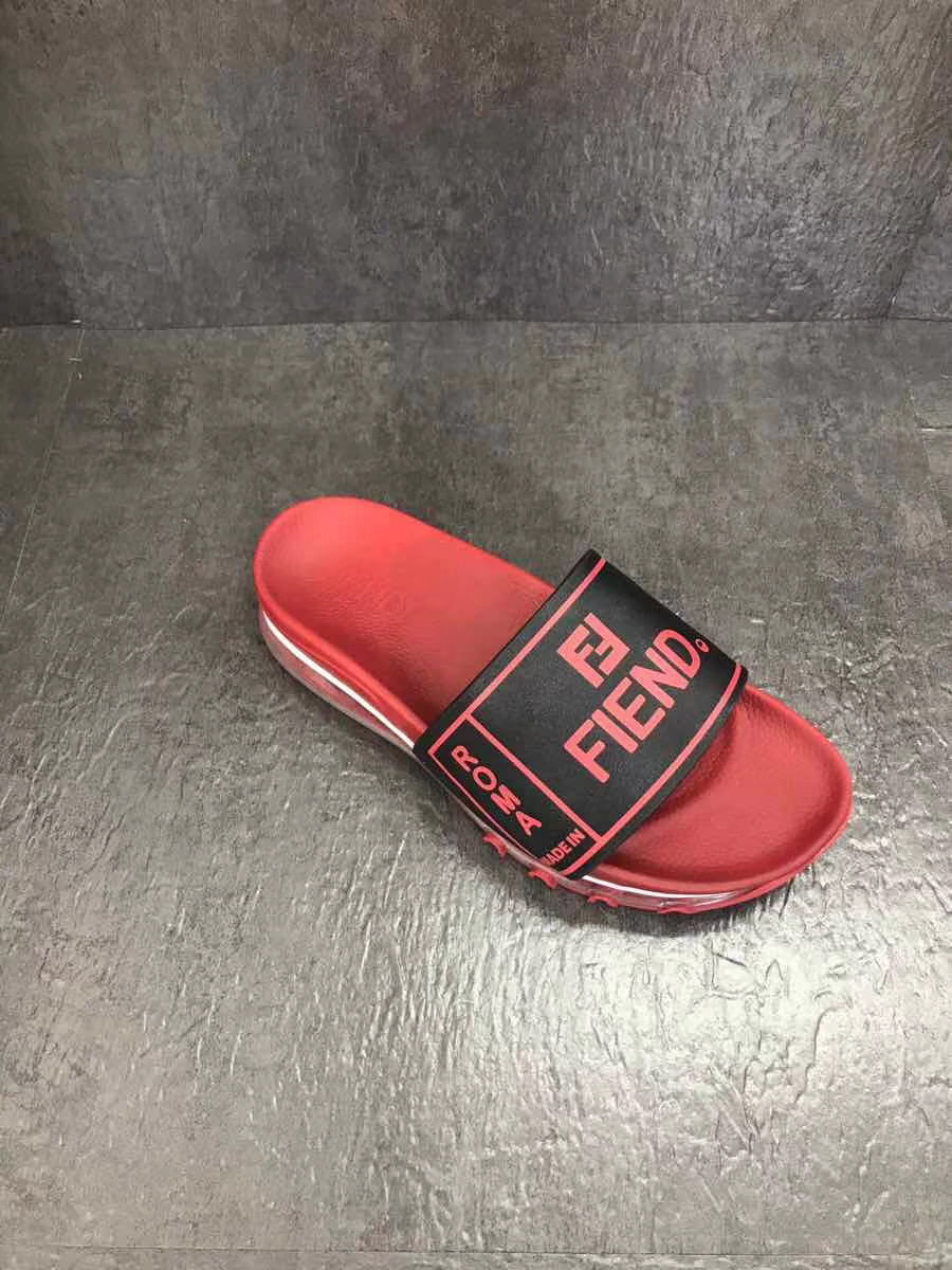 Dép Fendi nam siêu cấp đỏ chữ đen DFD05