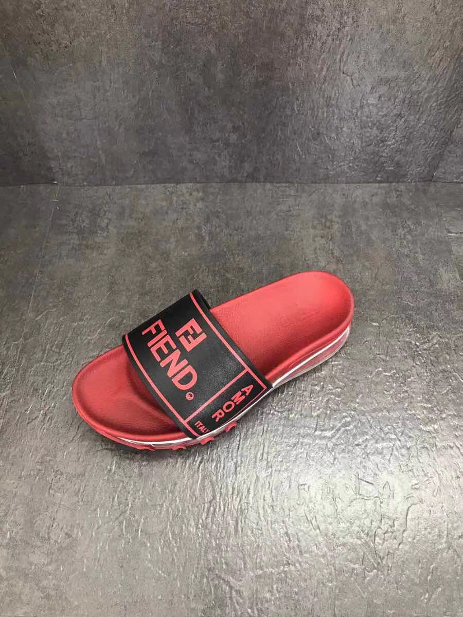 Dép Fendi nam siêu cấp đỏ chữ đen DFD05