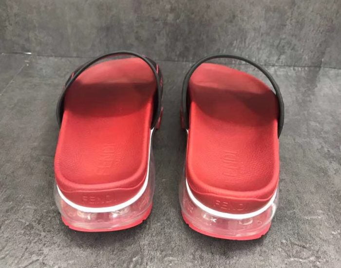Dép Fendi nam siêu cấp đỏ chữ đen DFD05