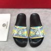 Dép Versace nam siêu cấp đế đen hoạ tiết Medusa DVS03