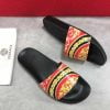 Dép Versace nam siêu cấp đế đen quai hoạ tiết đỏ vàng DVS04