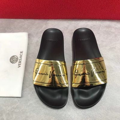 Dép Versace nam siêu cấp hoạ tiết GV Signature DVS05