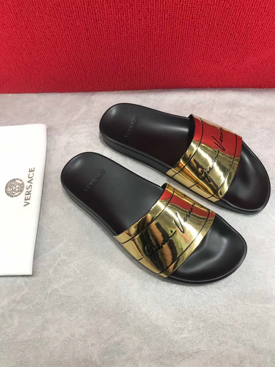 Dép Versace nam siêu cấp hoạ tiết GV Signature DVS05