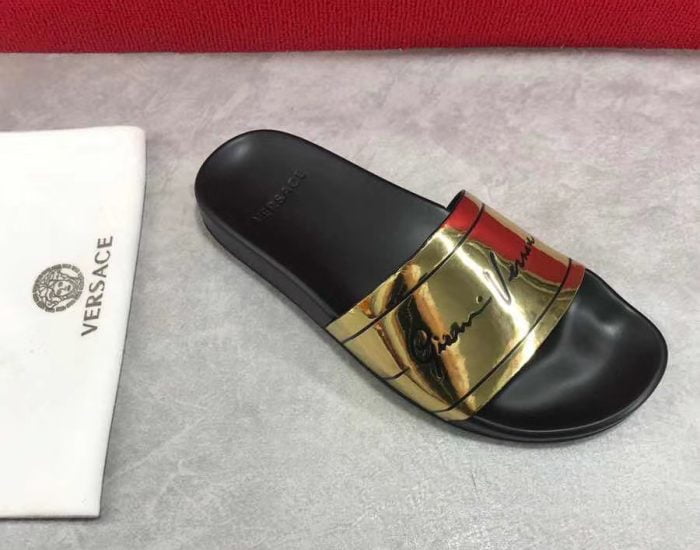 Dép Versace nam siêu cấp hoạ tiết GV Signature DVS05