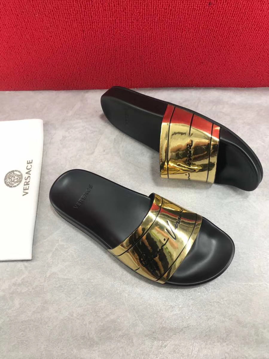 Dép Versace nam siêu cấp hoạ tiết GV Signature DVS05