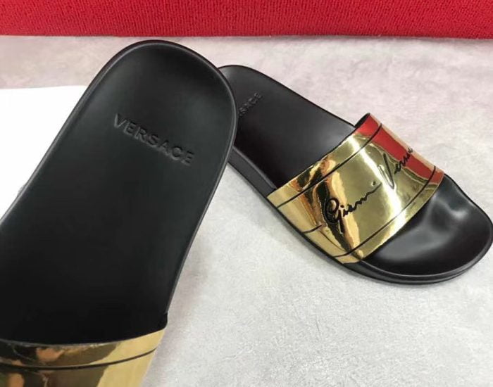 Dép Versace nam siêu cấp hoạ tiết GV Signature DVS05