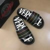 Dép Versace nam siêu cấp màu đen hoạ tiết nổi DVS12
