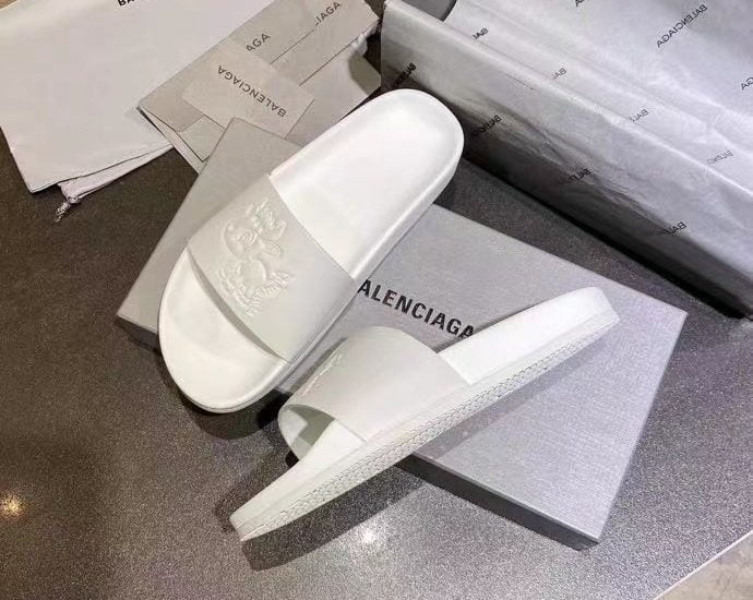 Dép Balenciaga nam siêu cấp họa tiết động vật màu trắng DBL15