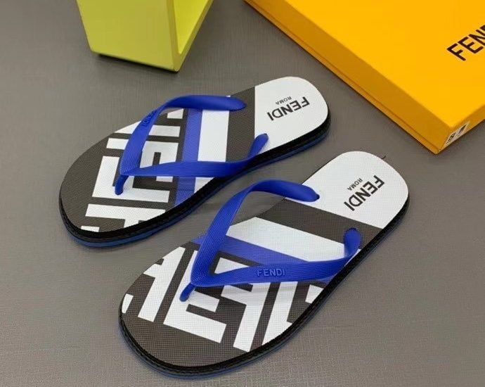 Dép Fendi nam siêu cấp kẹp ngón quai xanh DFD11