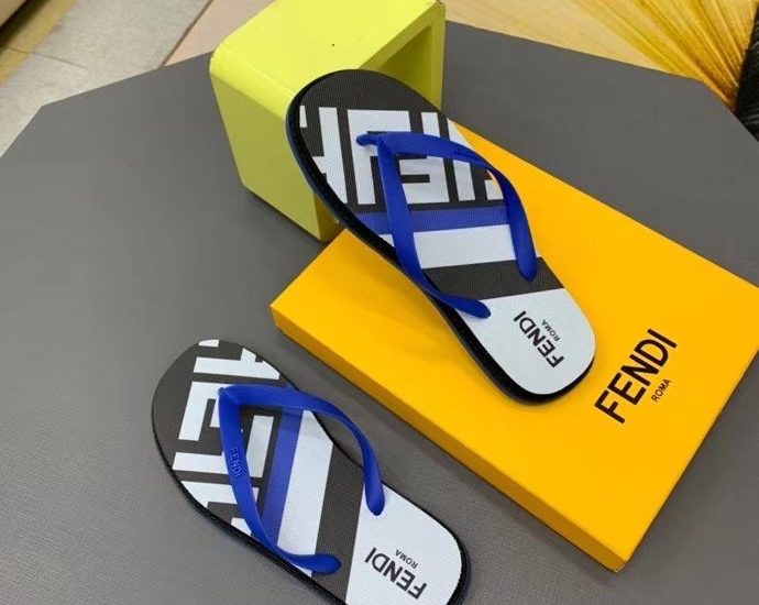Dép Fendi nam siêu cấp kẹp ngón quai xanh DFD11