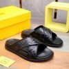 Dép Fendi nam siêu cấp quai chéo họa tiết logo dập chìm DFD20