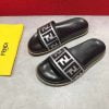 Dép Fendi nam siêu cấp quai ngang họa tiết logo quai bạc DFD17