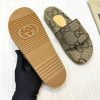 Dép Gucci Beige Brown GG Canvas Slides