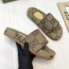 Dép Gucci Beige Brown GG Canvas Slides