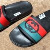 Dép Gucci Interlocking G Slide Red and Blue