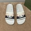 Dép Gucci Interlocking G Slide White