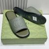 Dép Gucci nam quai ngang màu rêu quai logo chữ