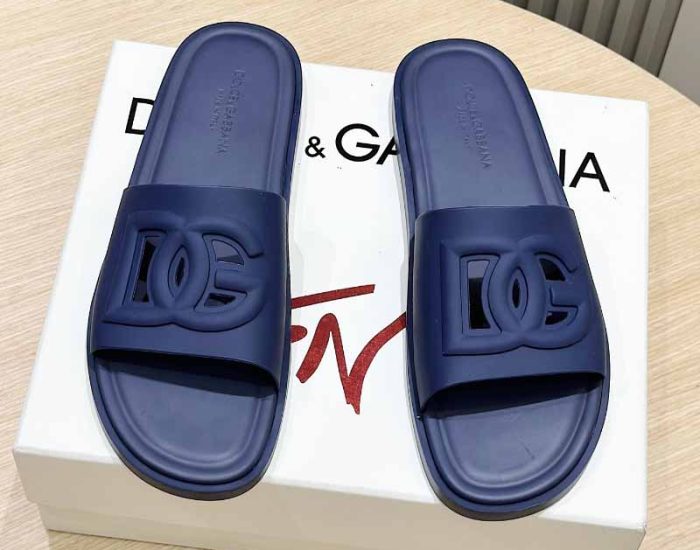 Dép nam Dolce Gabbana siêu cấp quai xanh logo chìm