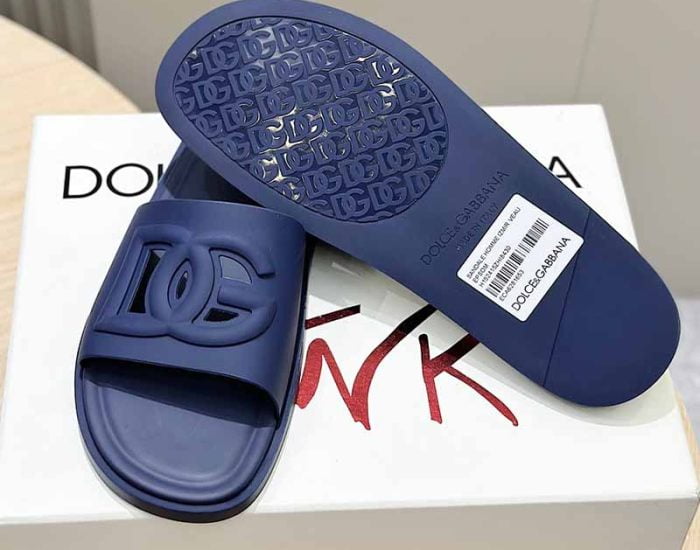 Dép nam Dolce Gabbana siêu cấp quai xanh logo chìm