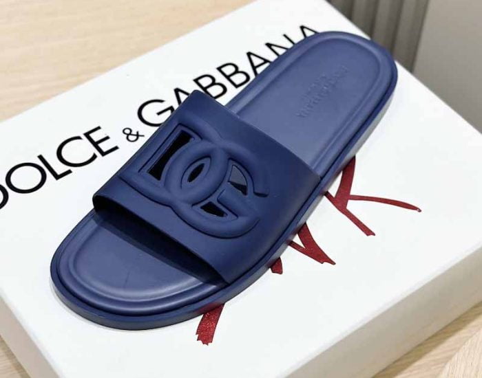 Dép nam Dolce Gabbana siêu cấp quai xanh logo chìm