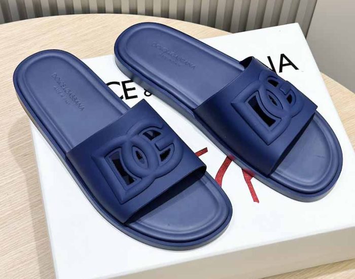 Dép nam Dolce Gabbana siêu cấp quai xanh logo chìm