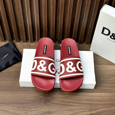 Dép nam Dolce Gabbana chữ logo trắng
