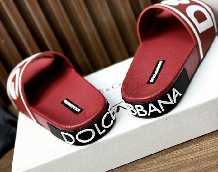 Dép nam Dolce Gabbana chữ logo trắng
