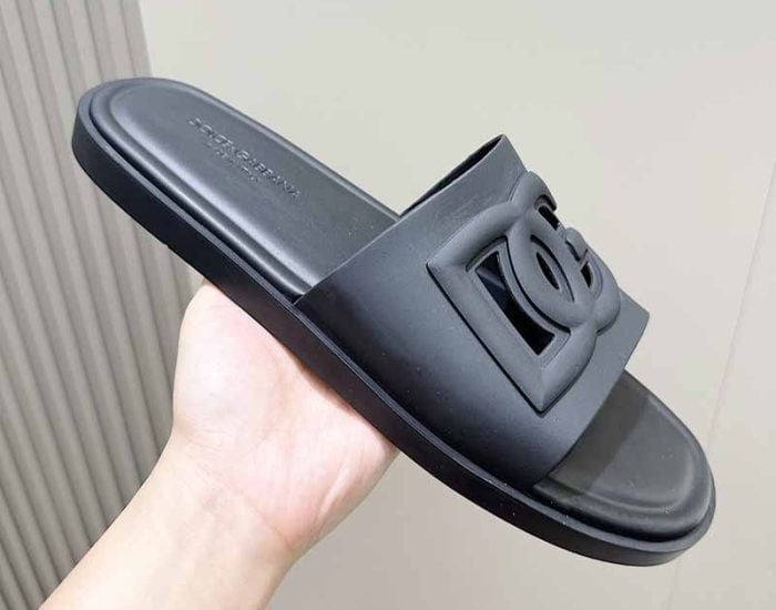 Dép Nam Dolce Gabbana siêu cấp quai đen logo chìm
