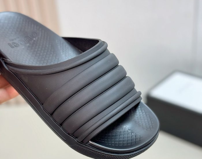 Dép nam Gucci siêu cấp Web Slide Sandal Full đen