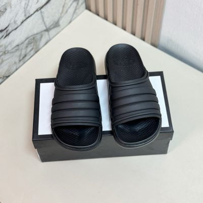 Dép nam Gucci siêu cấp Web Slide Sandal Full đen
