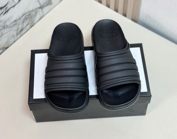Dép nam Gucci siêu cấp Web Slide Sandal Full đen