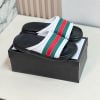 Dép nam Gucci Web Slide Sandal trắng xanh