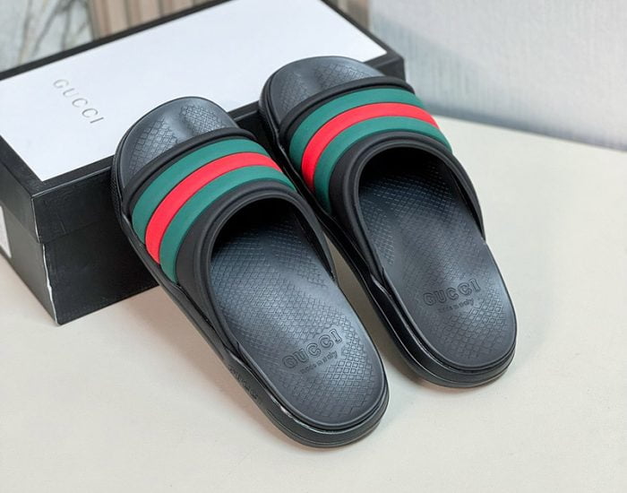 Dép nam Gucci siêu cấp Web Slide Sandal xanh đỏ