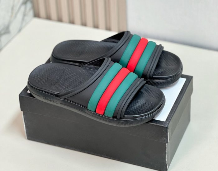 Dép nam Gucci siêu cấp Web Slide Sandal xanh đỏ
