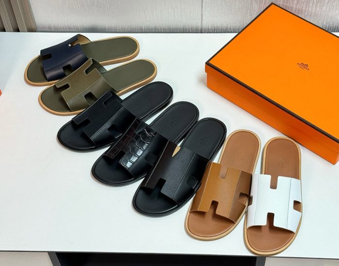 Giày nam Hermes da lì phối cá sấu Like Auth