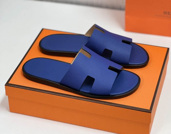 Dép nam Hermes full xanh đế gỗ Like Auth
