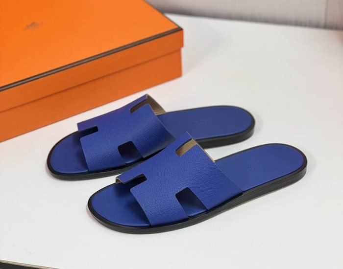 Dép nam Hermes full xanh đế gỗ Like Auth