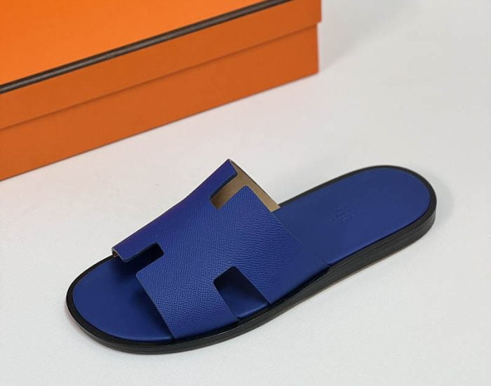 Dép nam Hermes full xanh đế gỗ Like Auth