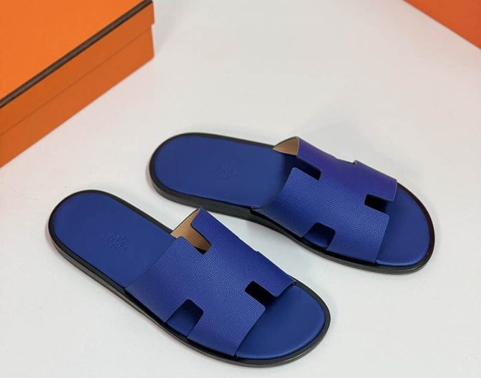 Dép nam Hermes full xanh đế gỗ Like Auth