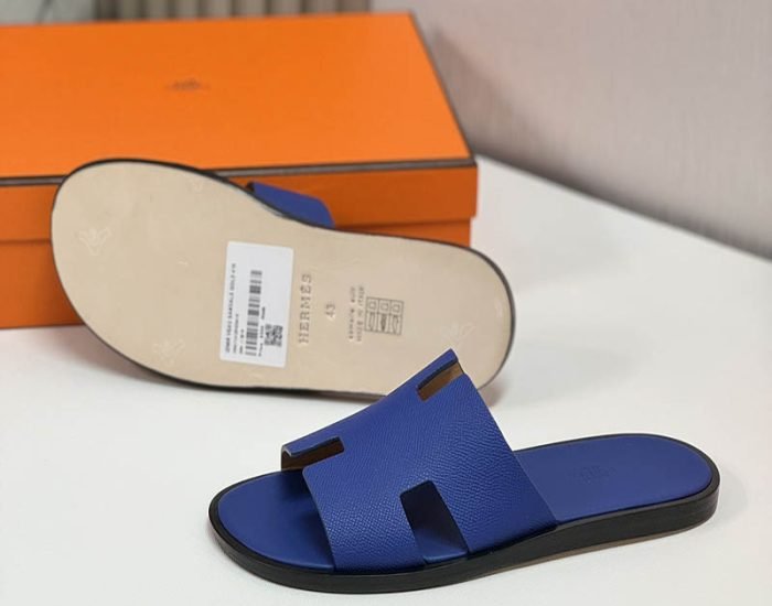 Dép nam Hermes full xanh đế gỗ Like Auth