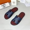 Dép nam Hermes lót đỏ quai xanh đế gỗ Like Auth