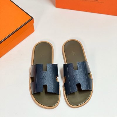 Dép nam Hermes lót xanh trêu quai xanh Like Auth