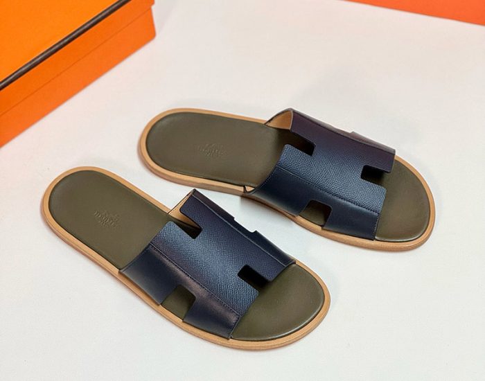 Dép nam Hermes lót xanh trêu quai xanh Like Auth