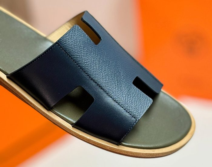 Dép nam Hermes lót xanh trêu quai xanh Like Auth