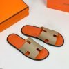 Dép nam Hermes màu bee lót cam Like Auth