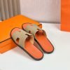 Dép nam Hermes màu bee lót cam Like Auth