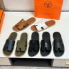 Dép nam Hermes màu rêu phối tag vải Like Auth