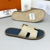 Dép nam Hermes quai màu Bee Lót xanh đế gỗ Like Auth